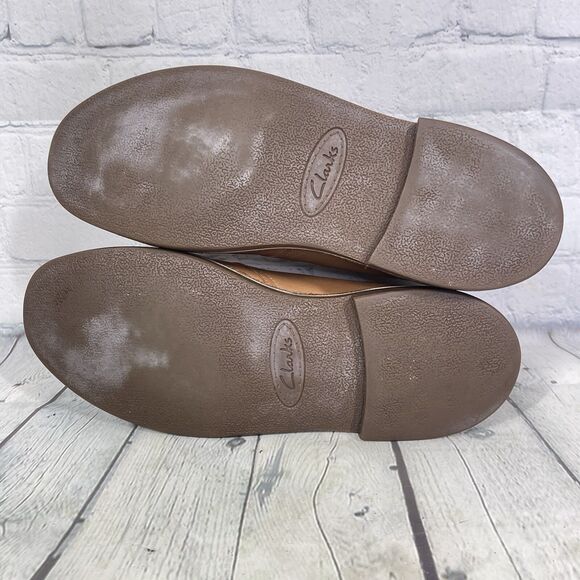 Clarks Bushacre Chukka Boots Women Size 10.5 Brown Lace Tan Leather Preppy Shoes main image 7